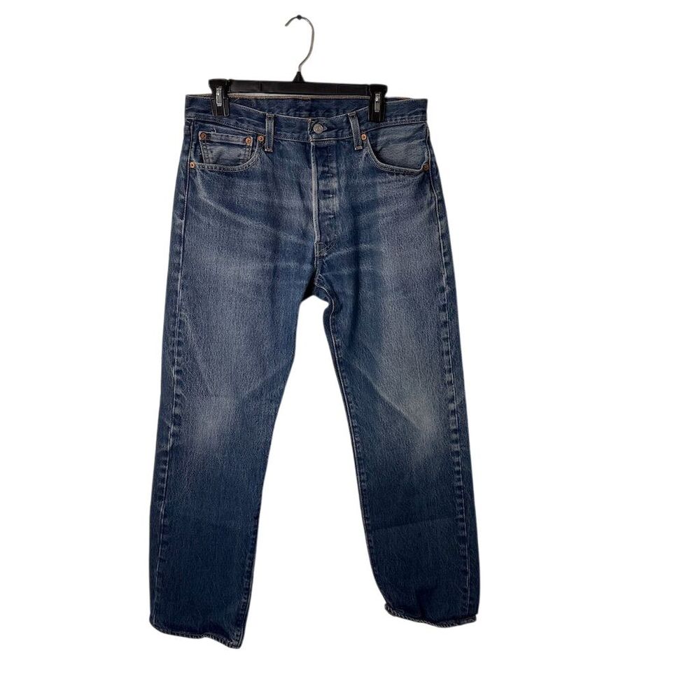 Vintage Levi's 501 Men's Jeans Size 35 Blue Straight Button Fly Denim